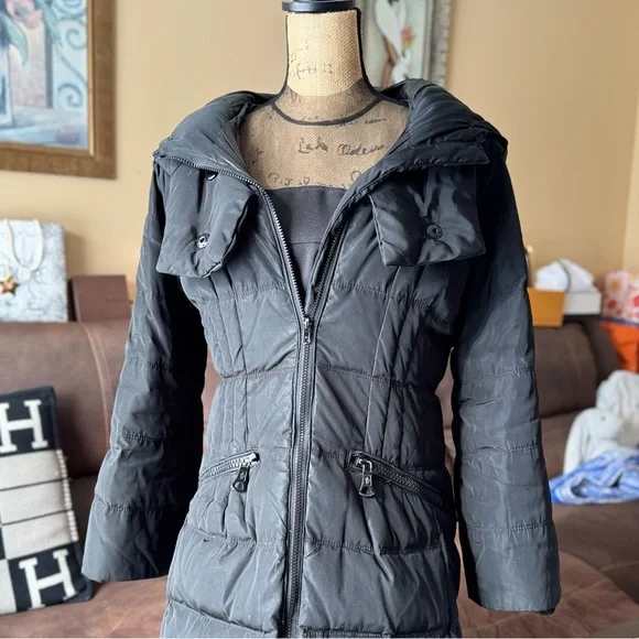 Moncler women’s Down Hooded Long Puffer Coat - Picture 11 of 14